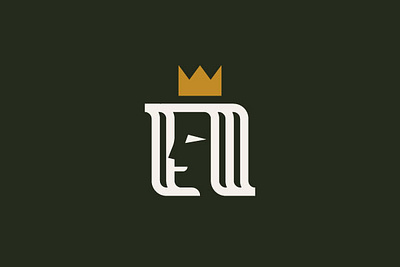 Queen Or King N Monogram Logo crown king logo luxury monogram queen royal
