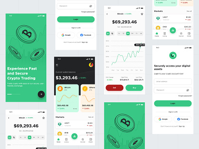 Crypto wallet app application design banking charts clean cryptp currecy design finance illustration interface design mobile ui ux wallet