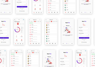 Nutri Pet app design ui ux