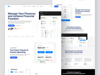 Walletit - Finance Landing Page bank banking clean credit design finance finance web financial investment landing page minimalist money saas spending ui ux web web design website website design