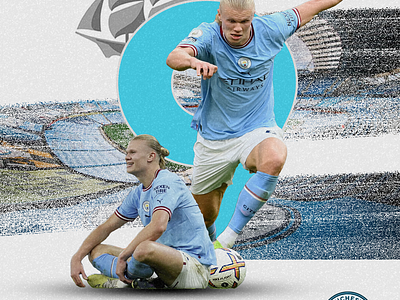 Manchester City's Haaland Poster Design adobe photoshop erling haaland graphic design haaland manchester city poster poster design