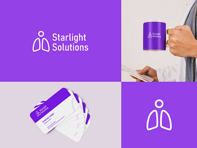 Starlight Solutions Healthcare Logo | Man Logo | Lung Logo app logo branding building logo business card corporate logo creative logo cup mockup design gaming logo graphic design healthcare logo hospital logo logo man logo medical logo minimal logo modern logo professional logo starlight solutions logo top logo