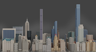 Low Poly Buildings NYC 3d buildings city city scape lowpoly nyc simple poly skyscraper