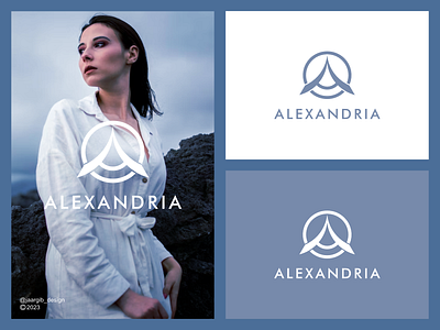 Alexandria Letter A monogram logo a alexandria apparel branding clothing design fashion illustration letter lettering logo monogram vector