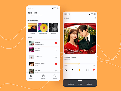 Daily UI Challenge - Day4 mobile app music music app simple ui