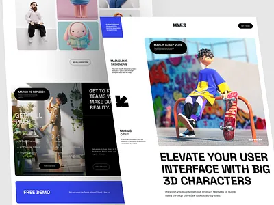 Animato- 3D illustration- Website Design 3d 3dart 3dillustrationwebsite animation art design illustration landing page design landingpage minimal modern design nft productdesign ui uiuxdesign webdesign websitedesign zeyoxstudio
