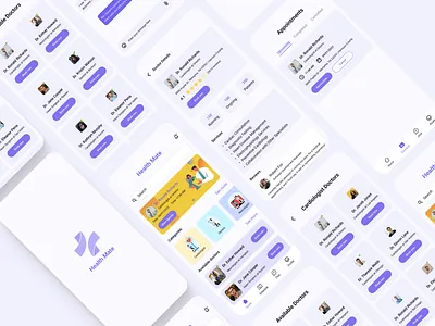 Health Mate Clinic Application app design doctor health mobile app design patient
