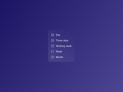 TimeSnap Icons - Schedule at a Glance calendar dropdown glassmorphism icon design iconography illustrator scheduler ui