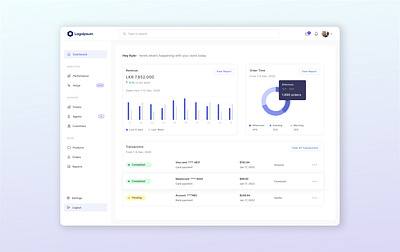 Dashboard animation graphic design ui