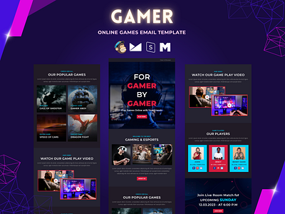 Gamer – Online Games Email Template email template game template newsletter online games