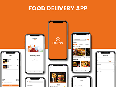 Food Delivery Mobile App accessibility accessible adobe illustrator adobe photoshop brand branding clean ui figma graphic design mobile design typography ui user experience ux ux psychology