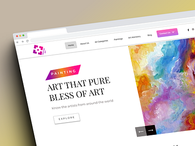 Creative Art Website Design in Figma graphic design landing page ui website design