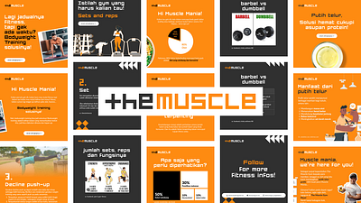 The Muscle gym instagram feeds design feeds graphic design instagram