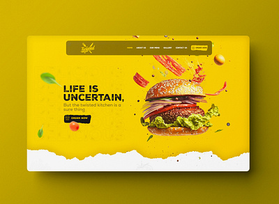 Twisted Burger Landing Page branding design ui ux