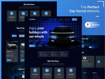 Car Rental Website Design booking system car rental dark web elegant visuals filters and search interface intuitive navigation landing page modern interface responsive design tour travel travel convenience ui design ui ux user experience user interface web design website design