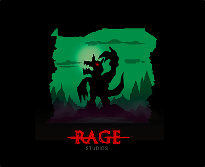 Rage Studios animation cinema design gore graphicdesign komorowski logo logotype magic movie production rage studio sweet typography vector werewolf