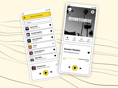Music Player App Design app design graphic design ui ux