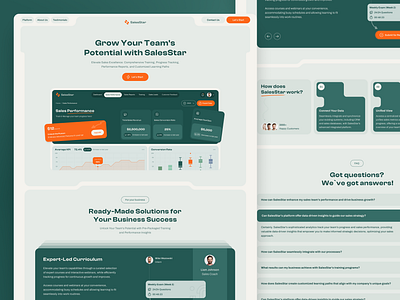 Website Landing Page for SalesStar business site design landing landing page saas site ui ux web website