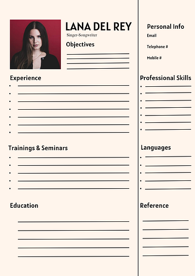 Resume Template | PNG design graphic design illustration png template