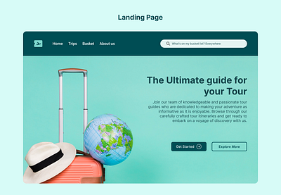 Daily UI - Landing Page 100daysodui dailyui design landingpage screens tour travel ui uiux ux