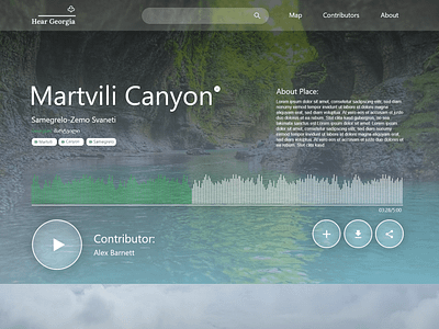 UI/UX Design for Audio collection of Nature noises design landing design ui ux website design