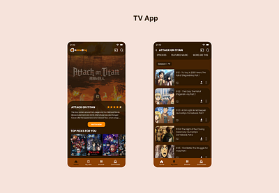 Daily UI - TV App 100daysodui anime animescrren dailyui design screens tvapp ui uiux ux