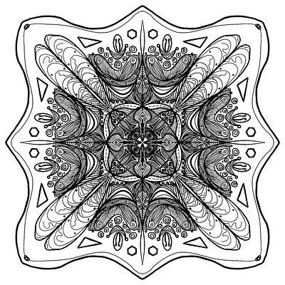 Darkness blackandwhite design findyourthing gift graphicdesign mandala pattern print product productdesign redbubble