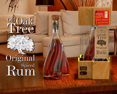 Old Oak Tree Premium Jamaican Spiced Rum 3d 3d interior 3d interior design lebanon 3d modeling 3d product design beirut bottle design brand identity branding interior design labeling lebanon luxury luxury design package design packaging product design rendering rum