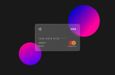 Glassmorphism Card 3d animation branding card designer credit card debit card figma glassmorphism graphic design motion graphics ui ux