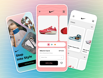 Nike Mobile App app design figma sneakers ui