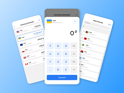 Mobile App - Currency Converter app design figma mobile ui ux