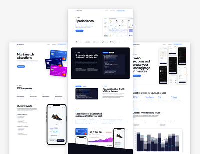 Spazio Bianco – Multipage SaaS Theme multipage responsive tailwindcss template theme white space