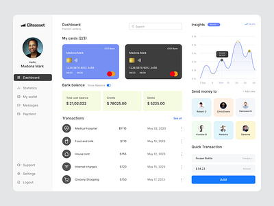 Banking Dashboard | UI Design app banking dashboard design finance fintech landingpage typography ui ux