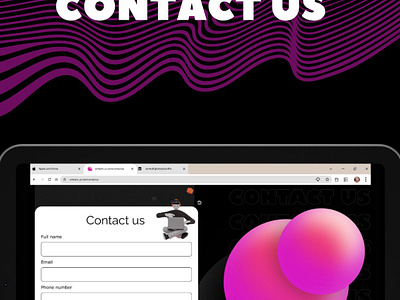 Dailyui28 3d adobephotoshop black chrome contact contact us dailyui design figma fullname graphic design interfacedesign navbar phonenumber pink purple send ui