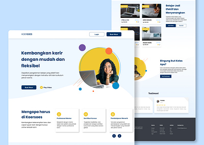 Koersoes-Online Course Website design landingpage ui website