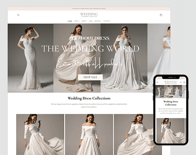 WEDDING - Bright Silver Wedding Celebration Style Shopify Theme shopify