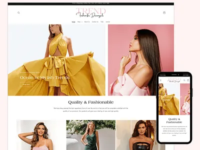 TREND Shopify Women's Clothing Template Pink Color shopify