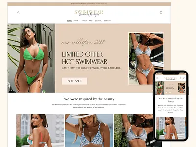 SWIMWEAR - Minimalistic and Bright in Sandy Style Shopify Theme