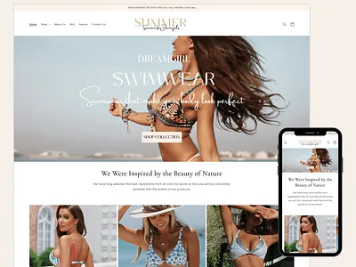SUMMER - Swimwear Store Shopify Template Bright Colors of Sand shopify