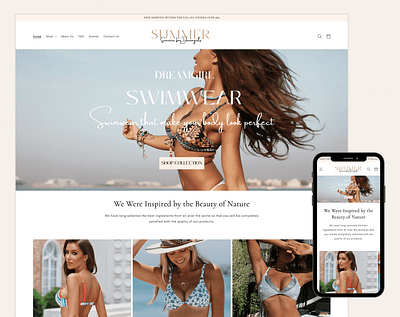 SUMMER - Swimwear Store Shopify Template Bright Colors of Sand shopify