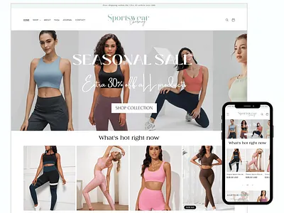 SPORTSWEAR - Sport Clothing Shopify Template | Gentle and Clean shopify