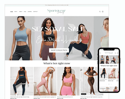 SPORTSWEAR - Sport Clothing Shopify Template | Gentle and Clean shopify