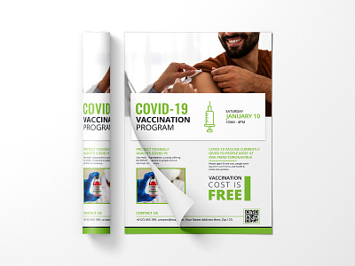COVID-19 VACCINATION FLYER TEMPLATE awareness flyer coronavirus covid 19 flyer flyer flyer template promotional flyer vaccination flyer