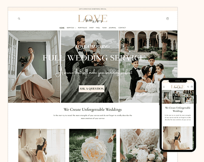 LOVE - Shopify Template for Wedding Agency with Dress Shop shopify