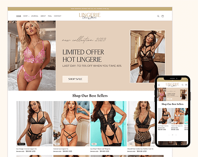 LINGERIE GOLD - Contrasting with Gold, Black and White Color shopify