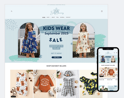 KIDS - Bright and Comfortable in Blue Style Shopify Theme shopify