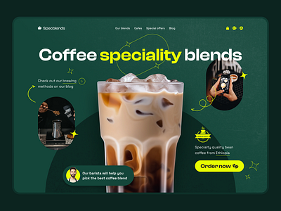 Coffee Speciality Blends ☕️ Shop Concept branding coffee coffee blends coffee speciality design landing page shop ui ui design