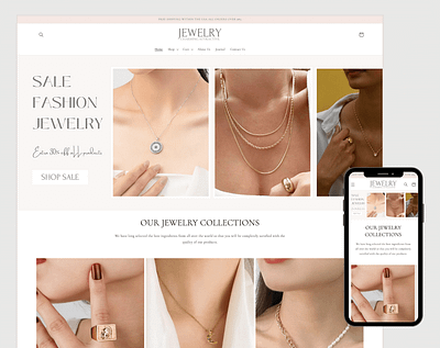 JEWELRY - Gray with a Soft Pink Tint Shopify Theme shopify