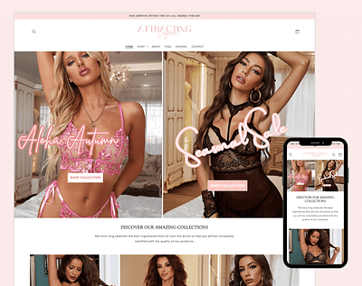 INTIMATES - Lingerie Sparkly Pink in Bright Style Shopify Theme shopify