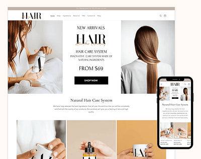 HAIR - Beauty Template | Convenient Beige Style Shopify Theme shopify